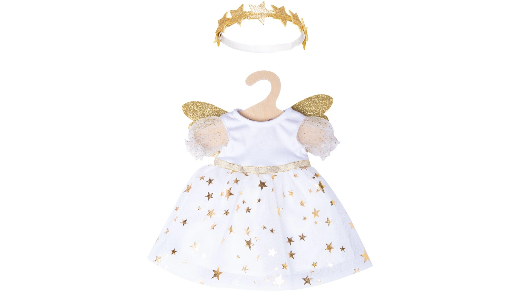 Кукольное платье ангела-хранителя со звездочкой, размер 28-35см Heless