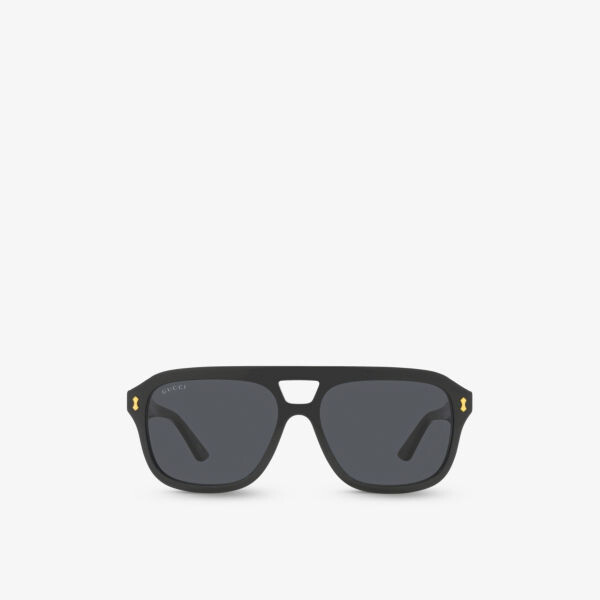 

Gc002033 gg1263s солнцезащитные очки из ацетата в прямоугольной оправе Gucci, черный