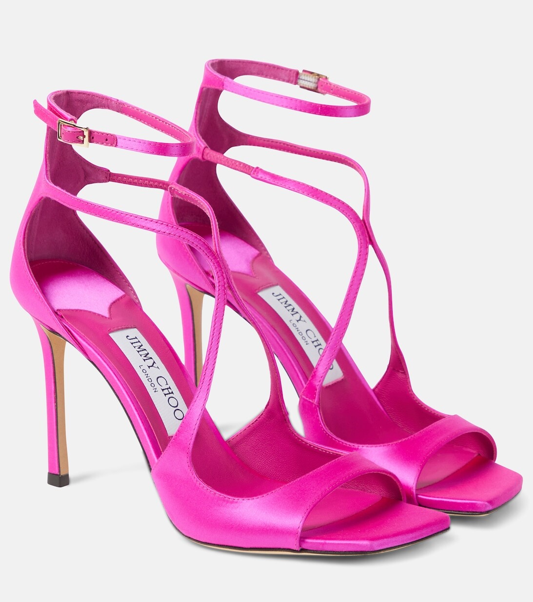 

Атласные сандалии Azia 95 Jimmy Choo, розовый