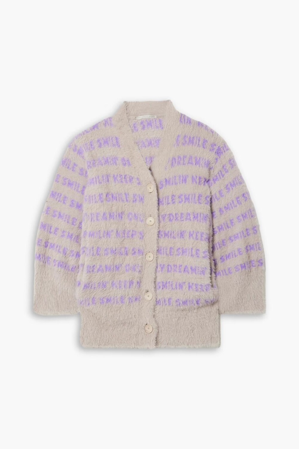 

Кардиган жаккардовой вязки с начесом Stella Mccartney, лаванда