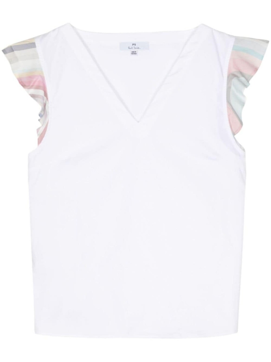 

PS Paul Smith футболка с оборками, белый