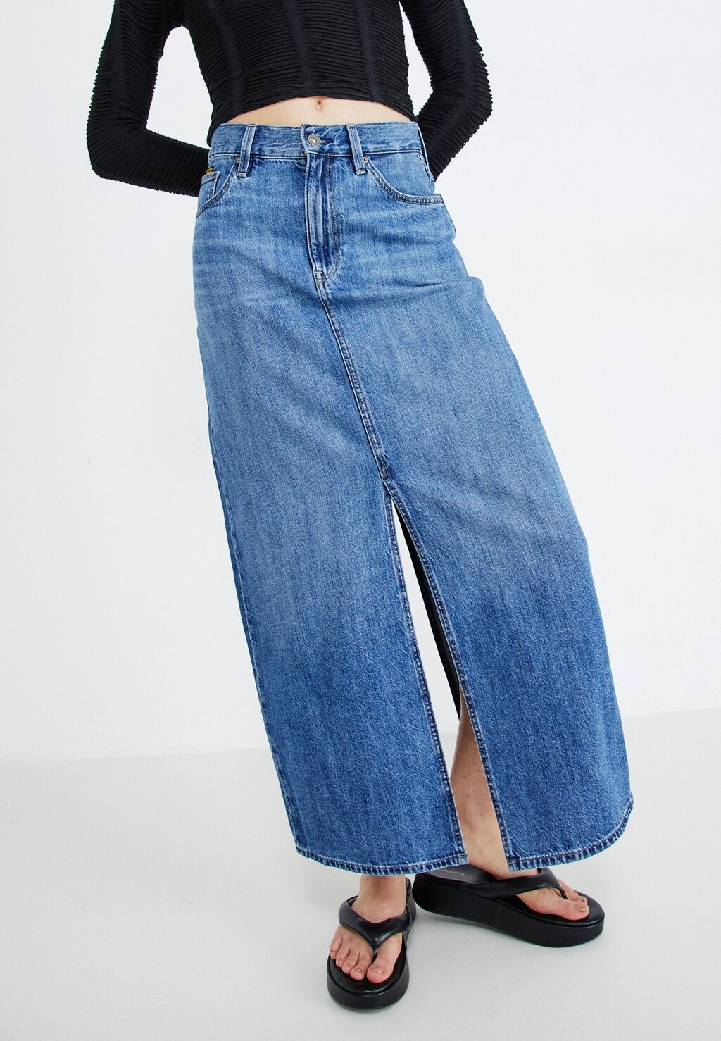 

Юбка джинсовая VIKTORIA LONG SKIRT G-Star, цвет faded cliffside blue
