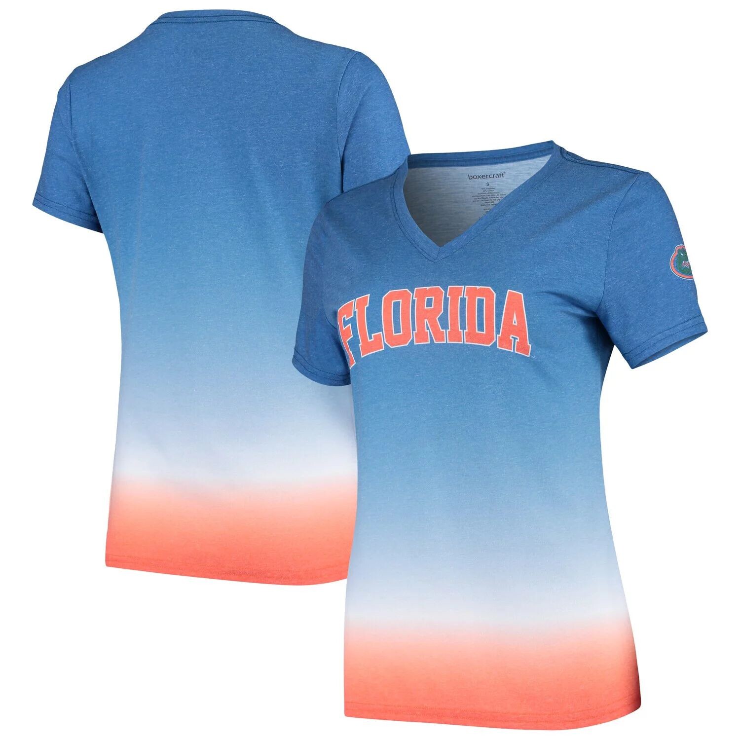 

Женская футболка с v-образным вырезом и омбре Royal Florida Gators