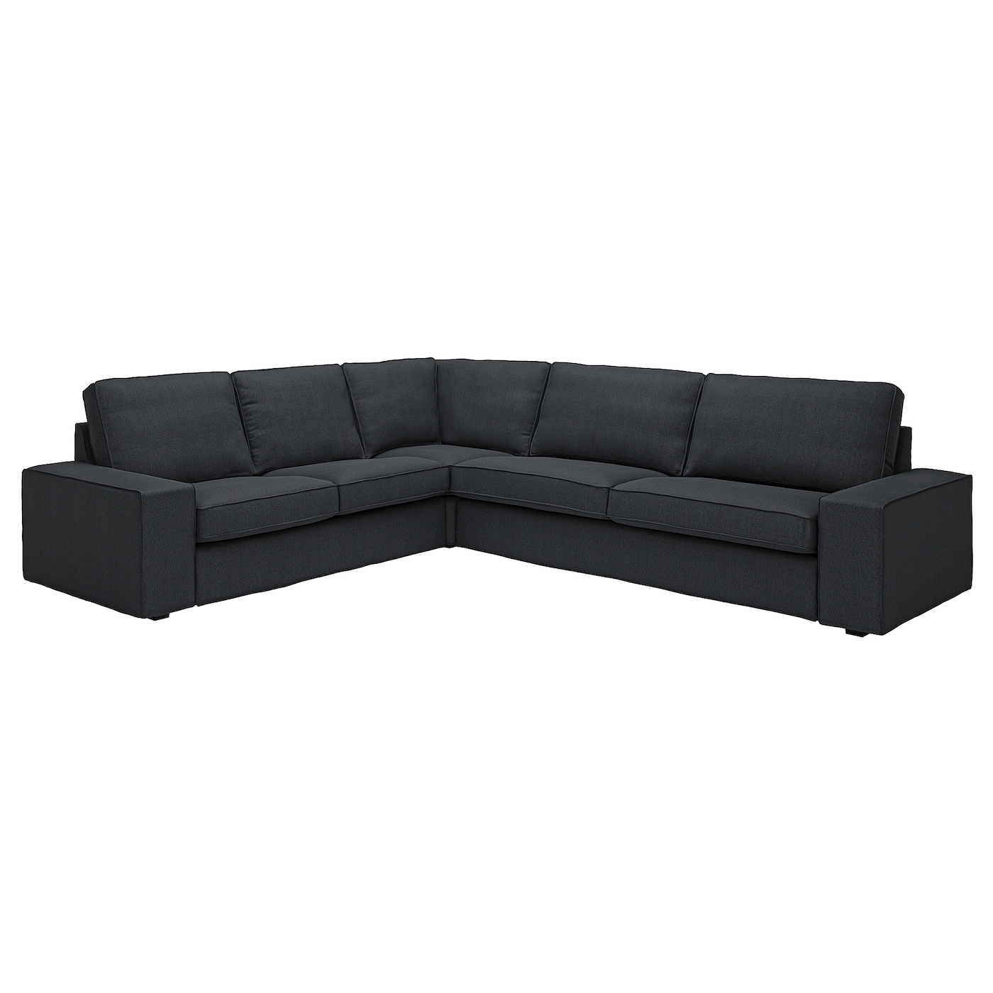 КИВИК Диван угловой, 5-местный, Тресунд антрацит KIVIK IKEA плюшевые эластичные чехол для диванной подушки однотонный секционный угловой чехол для дивана плотный чехол для дивана дивана сиденья п