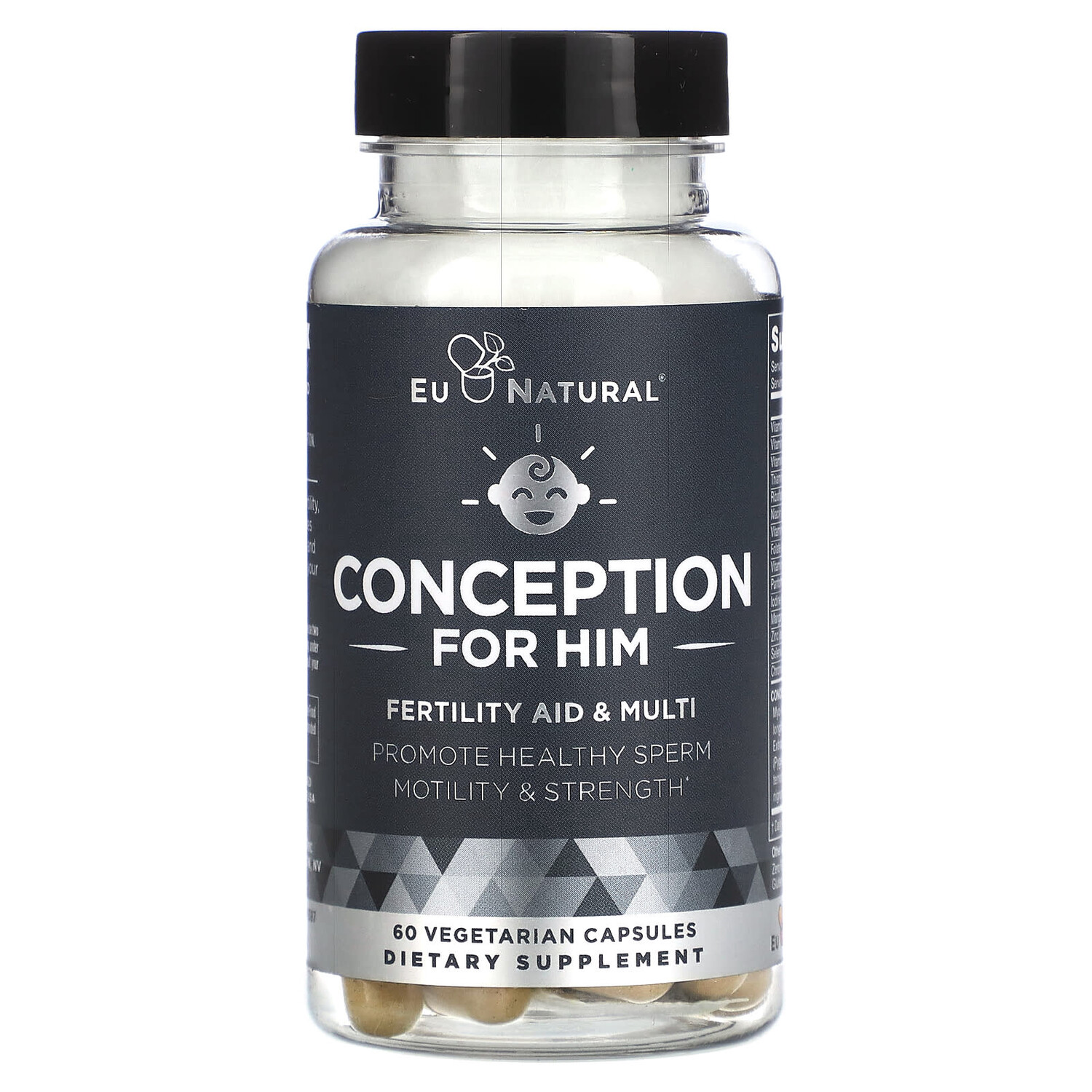 

Conception Men, мультивитамины для поддержки мужской фертильности, 60 вегетарианских капсул, Eu Natural