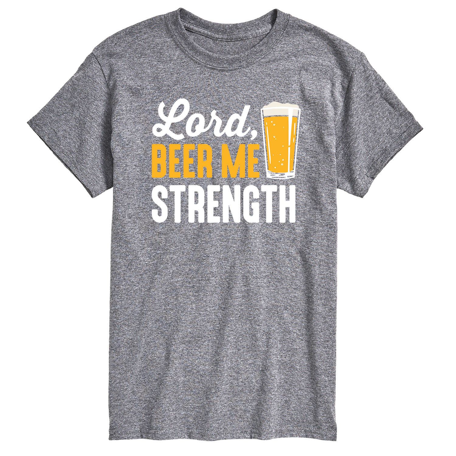 

Футболка с рисунком Big & Tall Lord Beer Me Strength License, серый