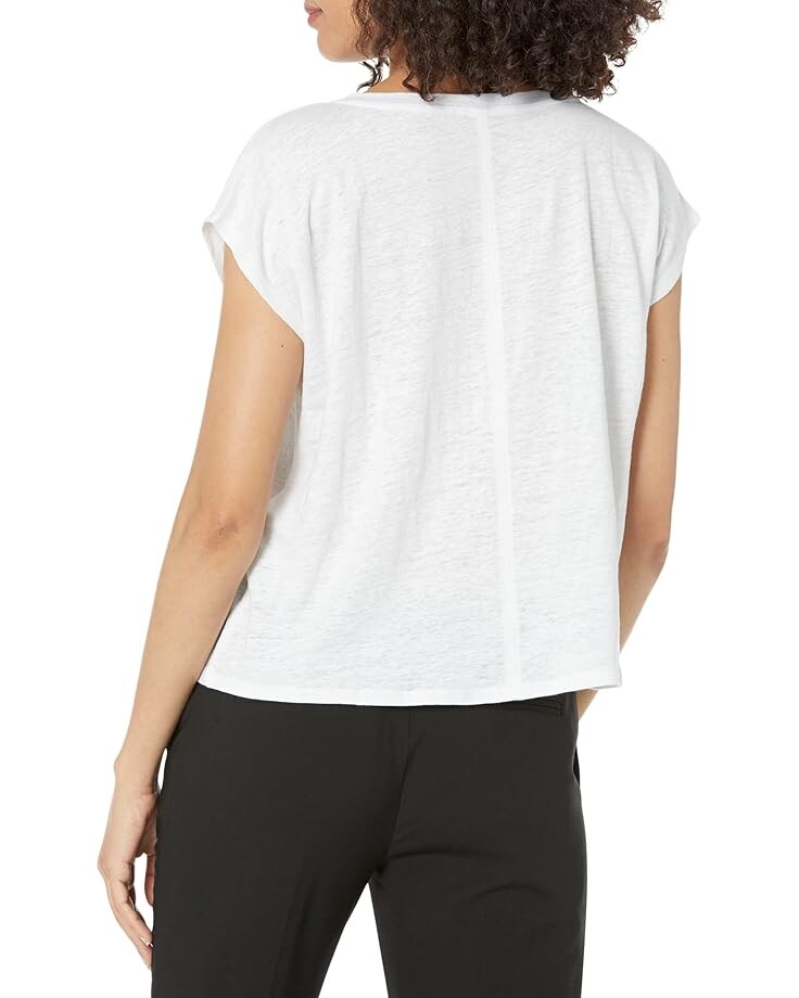 

Футболка Eileen Fisher V-Neck Square Tee, белый