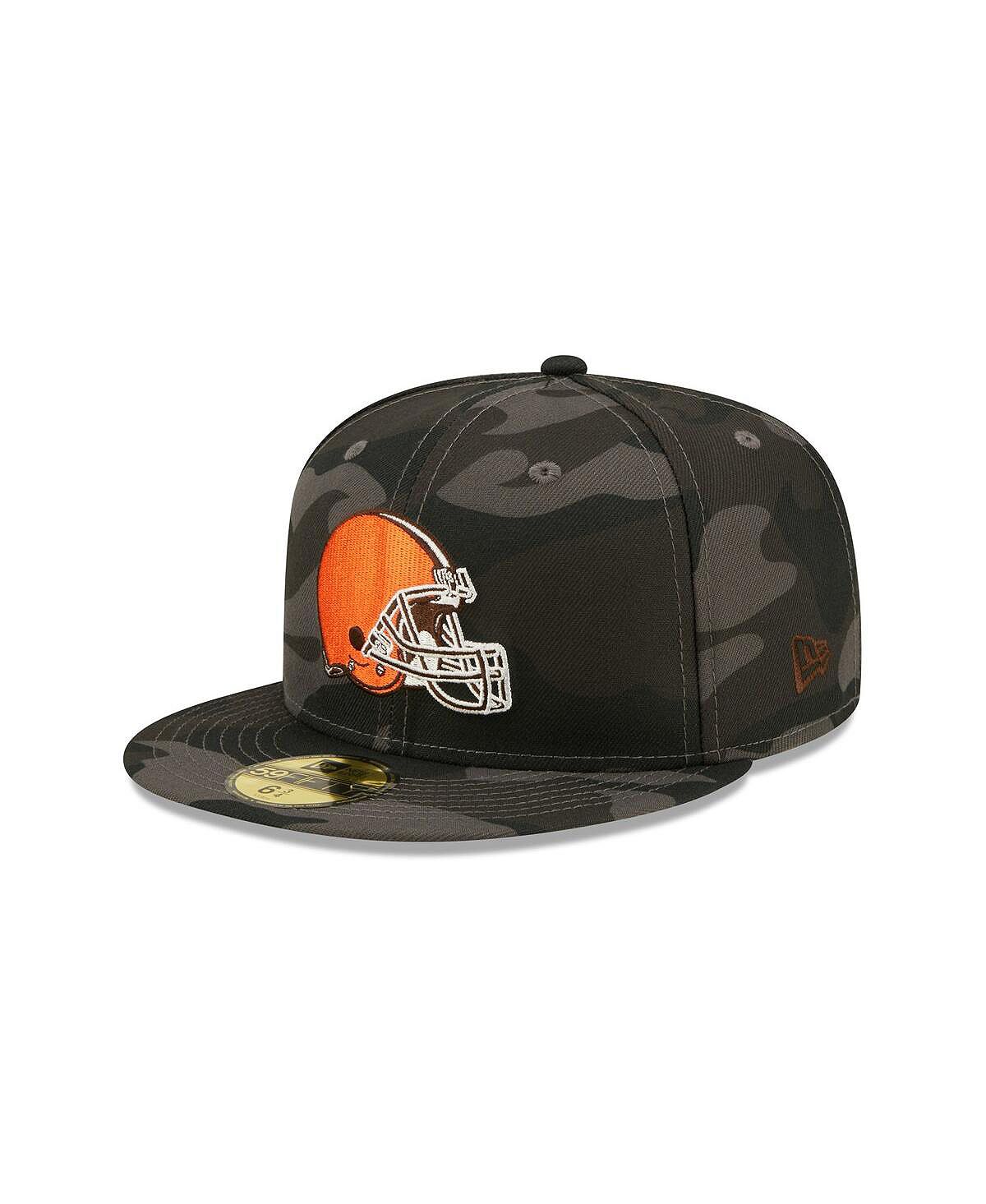 Мужская черная приталенная шляпа Cleveland Browns Camo 59FIFTY New Era