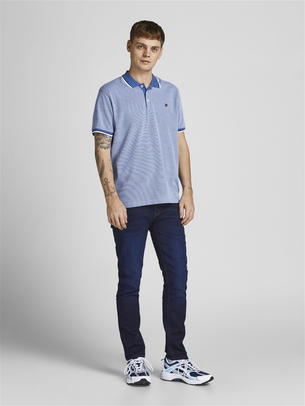 

Рубашка-поло Jprbluwin Ss Sts Jack & Jones, светло-синий