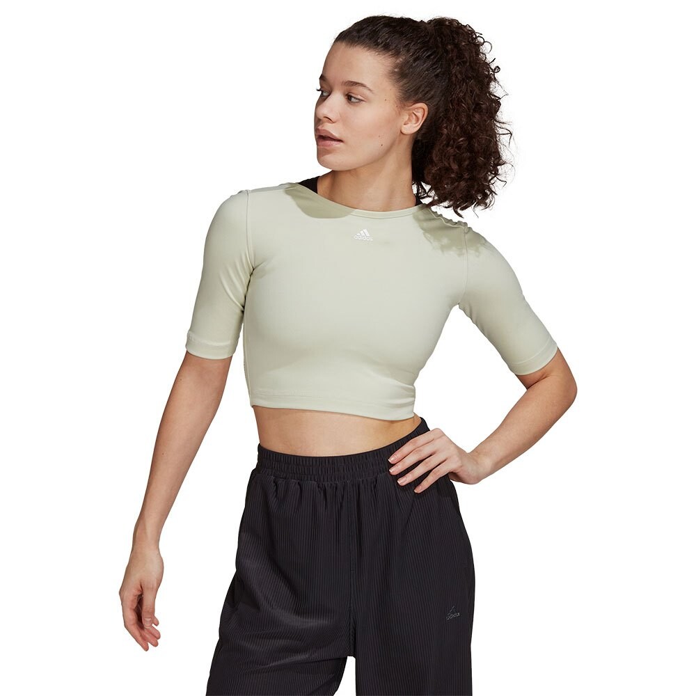 

Футболка adidas Aeroready Studio Open Back, зеленый