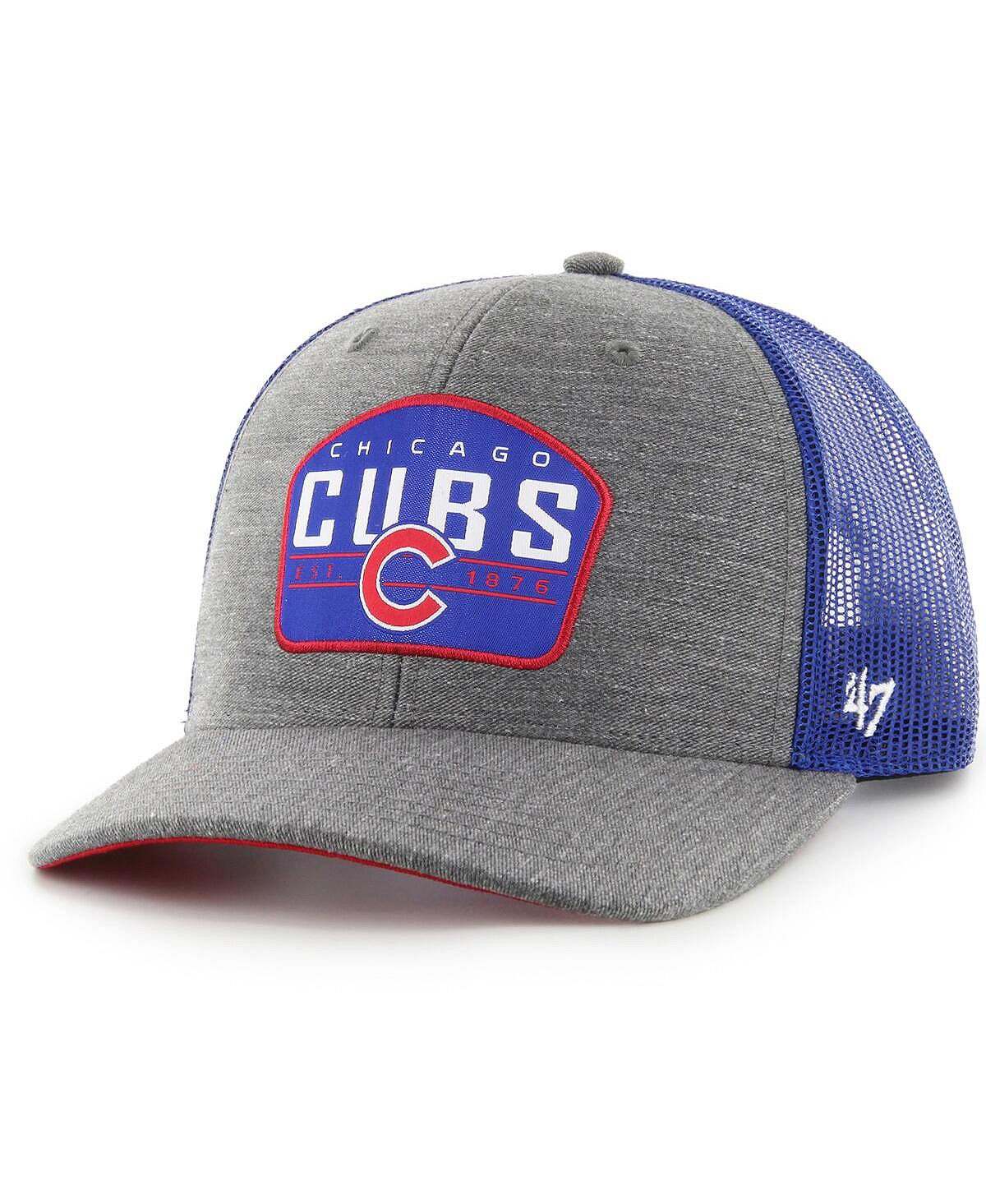 Мужская темно-серая кепка Chicago Cubs Slate Trucker Snapback '47 Brand