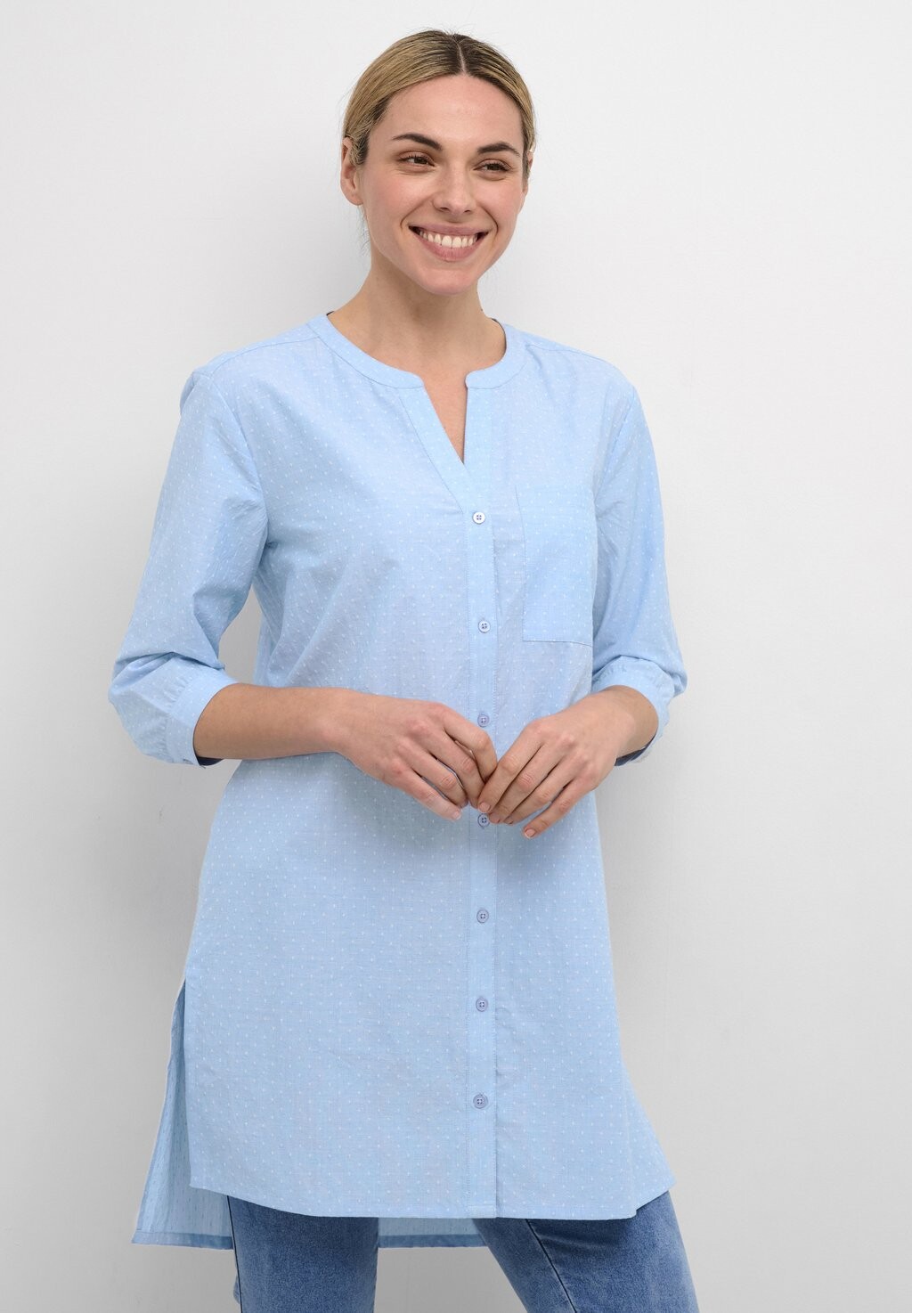

Блуза Kaffe Bpissa с рукавами 3/4, голубой
