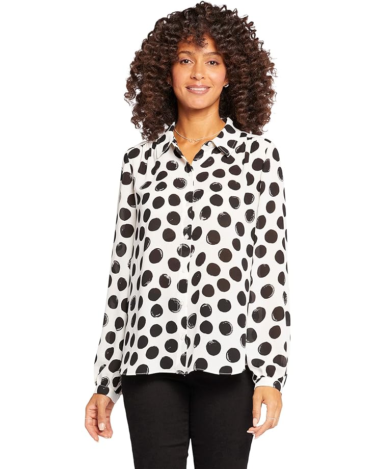 Блуза NYDJ Modern, цвет Ramona Dots блузка без рукавов больших размеров с подвернутой булавкой nydj цвет ramona dots