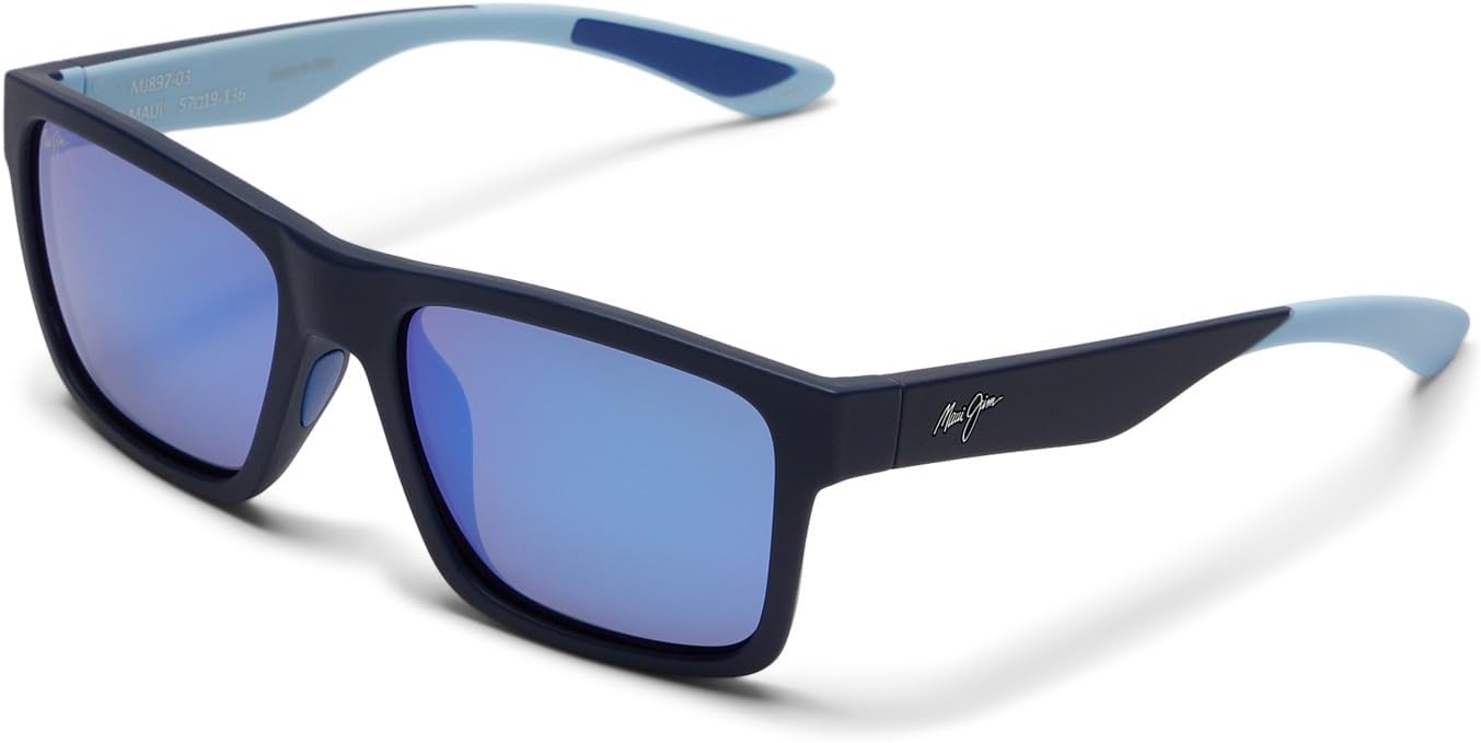 Солнцезащитные очки The Flats Maui Jim, цвет Navy/Light Blue Int/Blue Hawaii Polarized хоста blue hawaii l