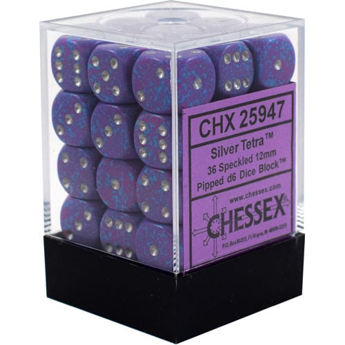 

Игровые кубики Speckled D6 Set Of 36 : Silver Tetra Chessex