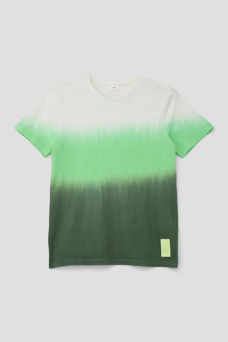 Хлопковая футболка с овальным вырезом S Oliver, зеленый футболка с овальным вырезом 2 шт s oliver белый