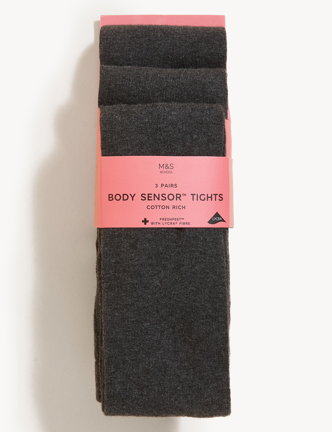 

3 упаковки школьных тайтс Body Sensor (2–16 лет) Marks & Spencer, серый