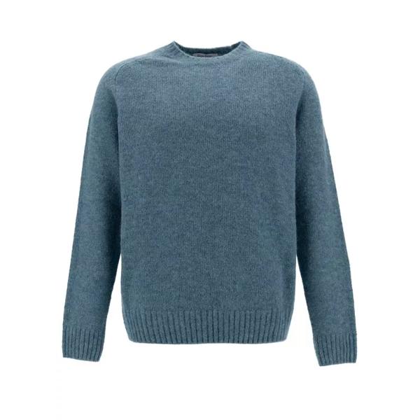 Свитер light crewneck sweater with ribbed trims in a Gaudenzi, синий