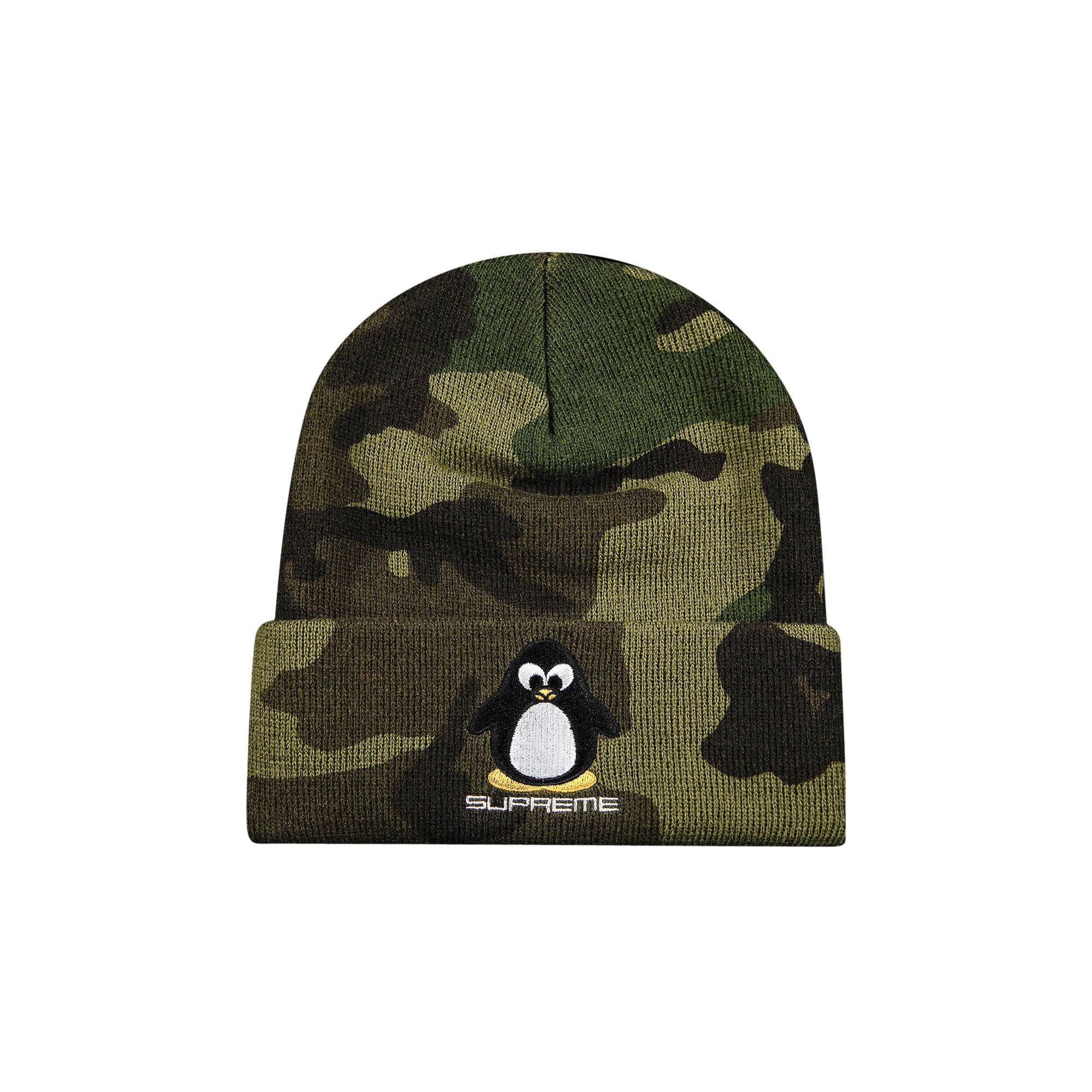 шапка supreme penguin ярко синяя Шапка Supreme Penguin Woodland Camo