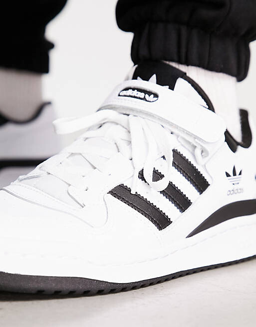 

adidas Orignals Forum Низкие бело-черные кроссовки, Черный