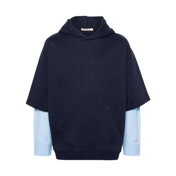 

Футболка hoodie mit hemd-layer Marni, мультиколор