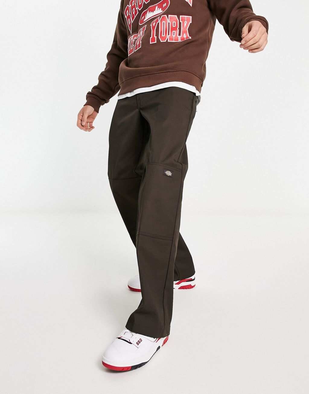 

Коричневые брюки прямого кроя с двойным коленом Dickies