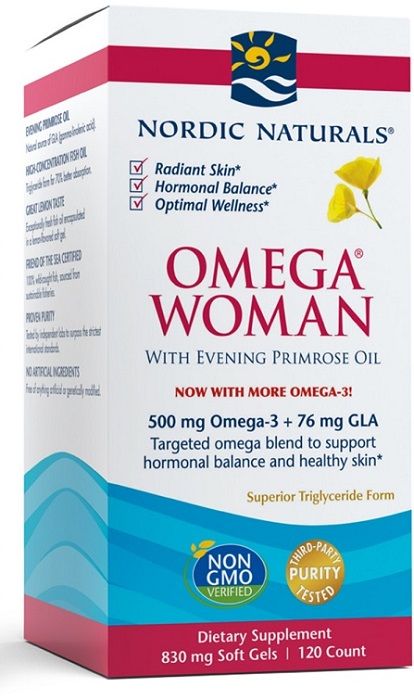 Nordic Naturals Omega Woman 500 Mg добавки с омега-3 жирными кислотами, 120 шт.