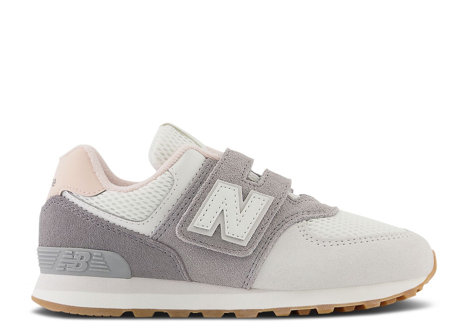 

Кроссовки New Balance 574 Hook & Loop Little Kid Wide 'Grey Matter Rose Sand', серый
