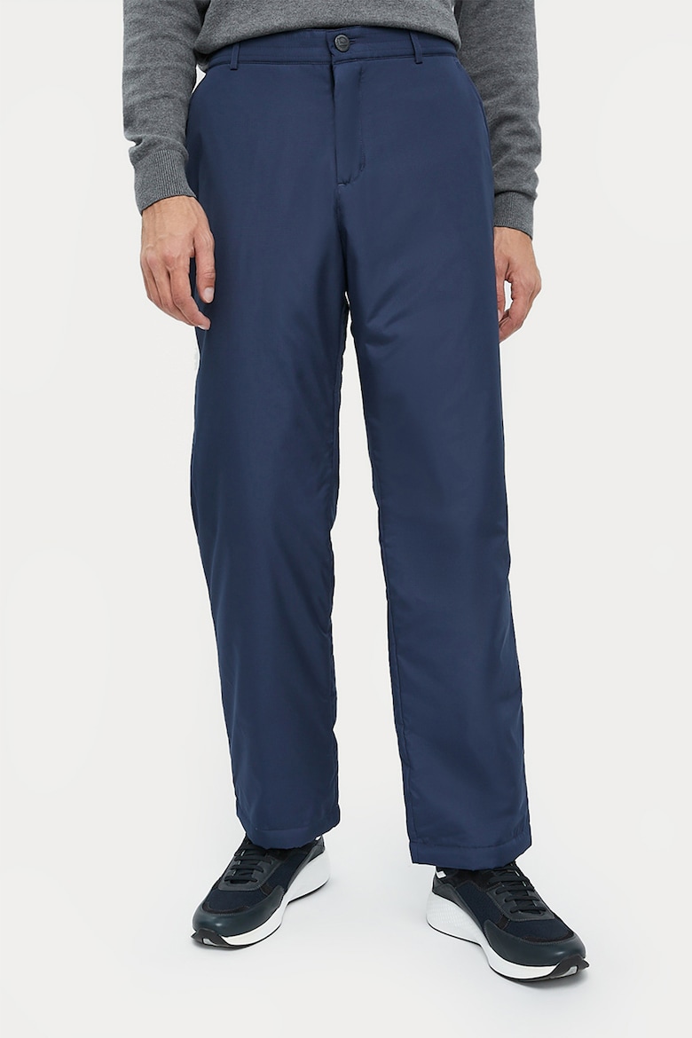 Прямые брюки со средней талией Finn Flare, синий finn flare хлопковые мужские брюки со средней посадкой