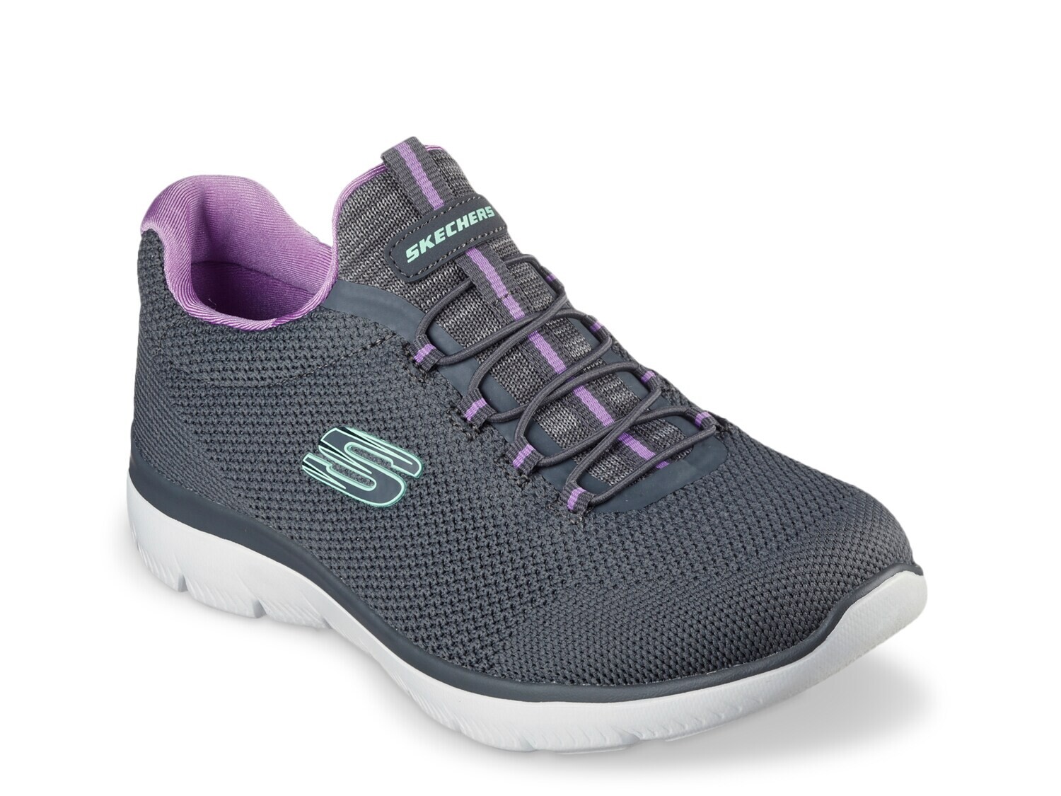 

Классические слипоны Summits Cool - женские Skechers, серый/фиолетовый
