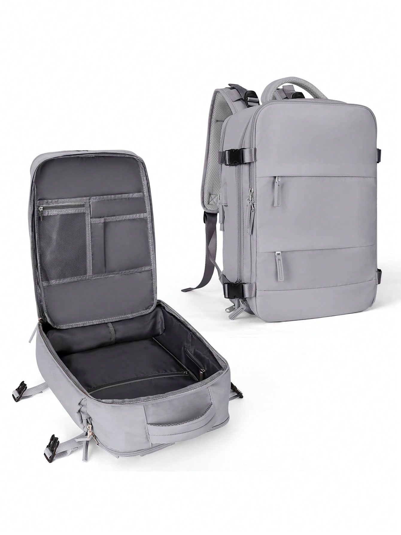 Женский дорожный рюкзак с USB-портом для зарядки, серый цена и фото