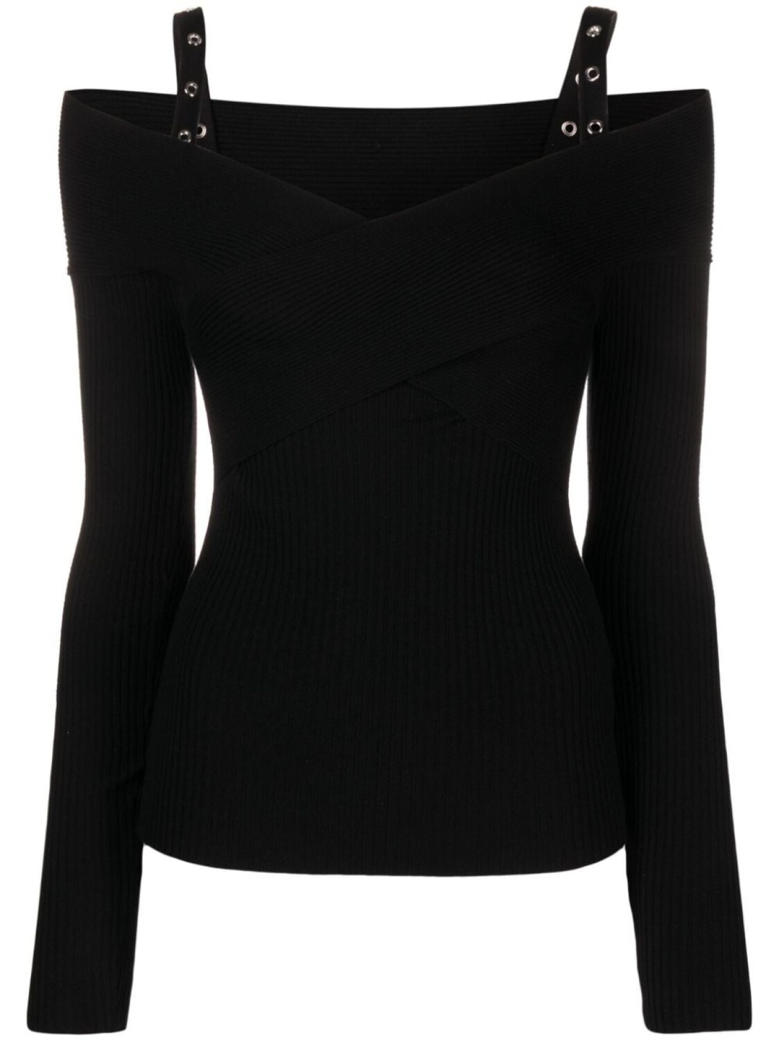 

Blumarine трикотажный топ с открытыми плечами, черный
