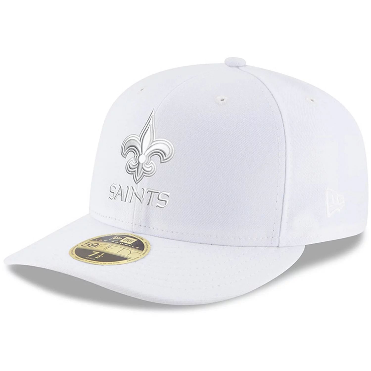 

Мужская приталенная шляпа New Era New Orleans Saints белого цвета с низким профилем 59FIFTY