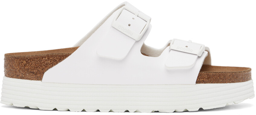

Белые сандалии на платформе Birkenstock Papillio Arizona, Коричневый
