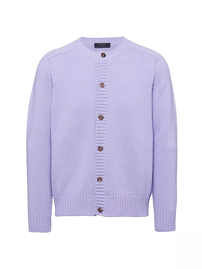 

Кардиган из шерсти и кашемира Prada, фиолетовый
