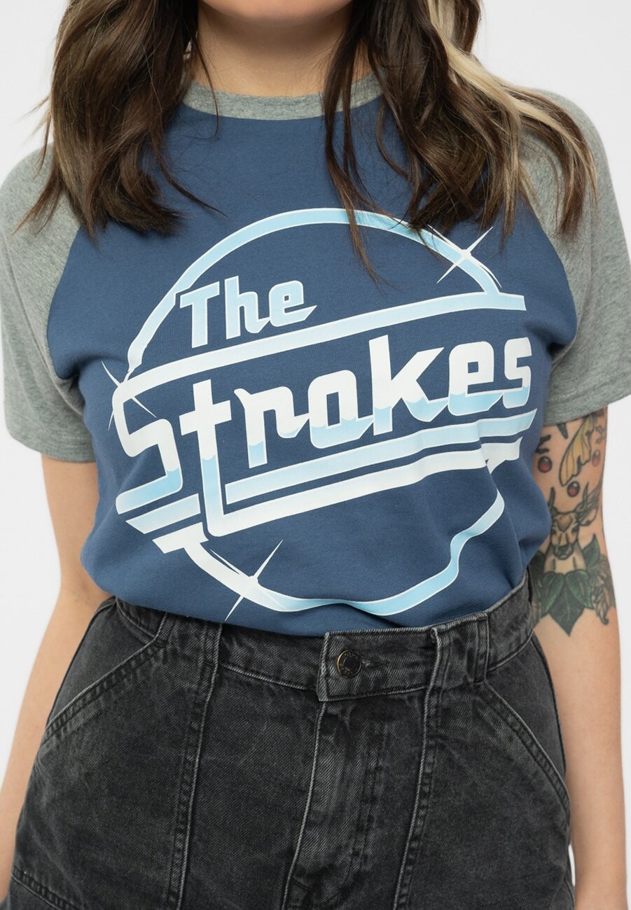 

Футболка с принтом THE STROKES OG MAGNA LOGO RAGLAN Paradiso Clothing, серый
