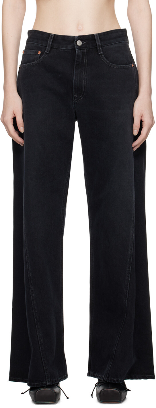 

Черные перекрученные джинсы MM6 Maison Margiela