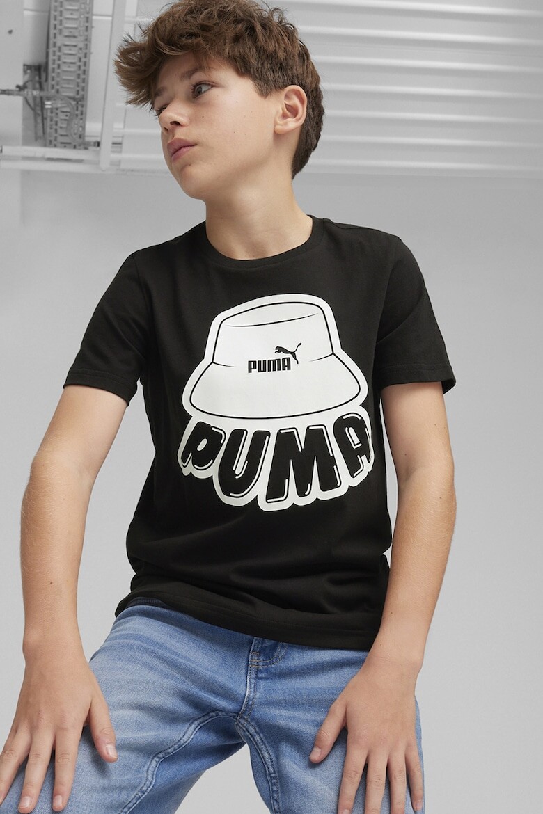 

Футболка середины 90-х с фигурным принтом Puma, черный