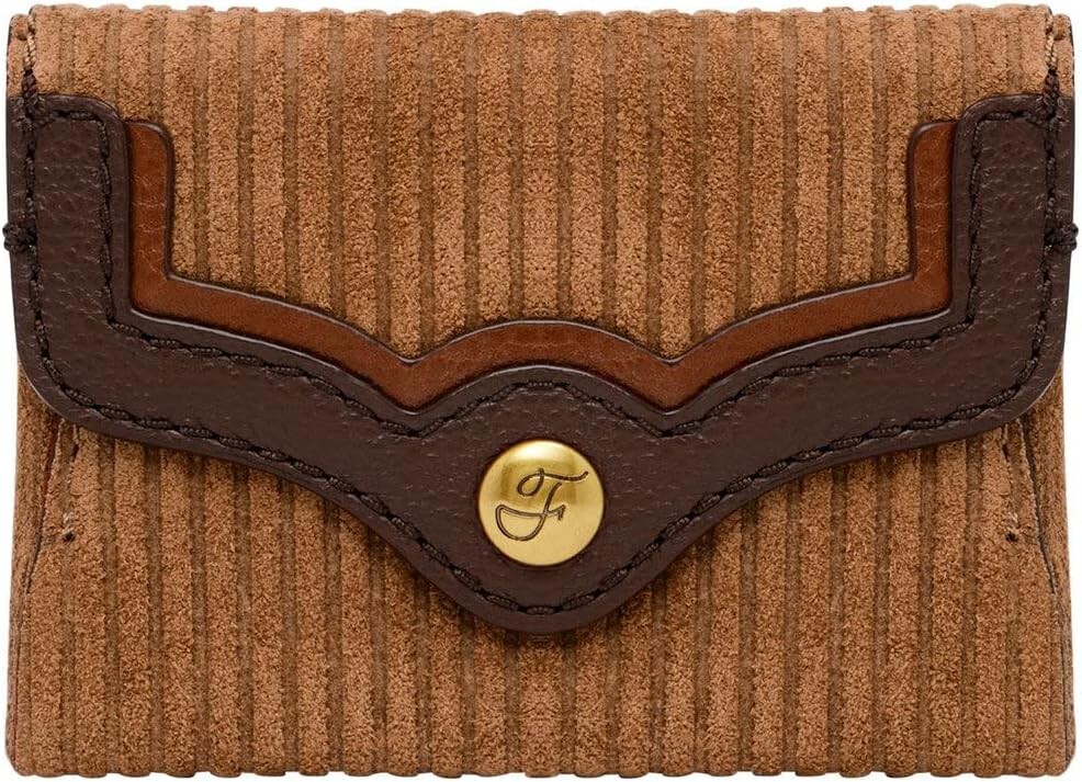 

Кошелек Heritage Fabric Card Case Fossil, цвет Camel Corduroy Suede