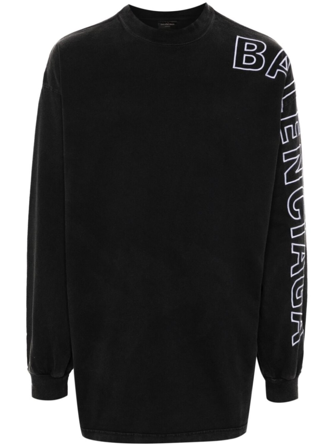 

Balenciaga футболка с вышитым логотипом, черный