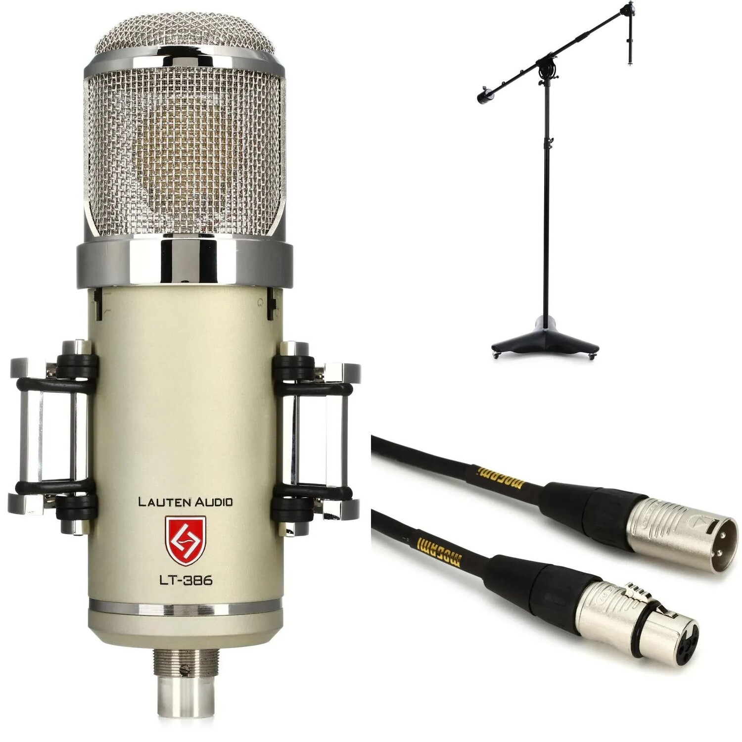 

Lauten Audio Eden LT-386 Комплект лампового конденсаторного микрофона с большой диафрагмой, подставкой и кабелем