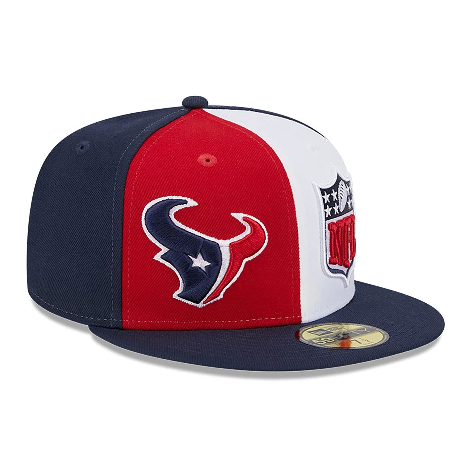 

Мужская облегающая шляпа New Era Red/темно-синего цвета Houston Texans 2023 Sideline 59FIFTY