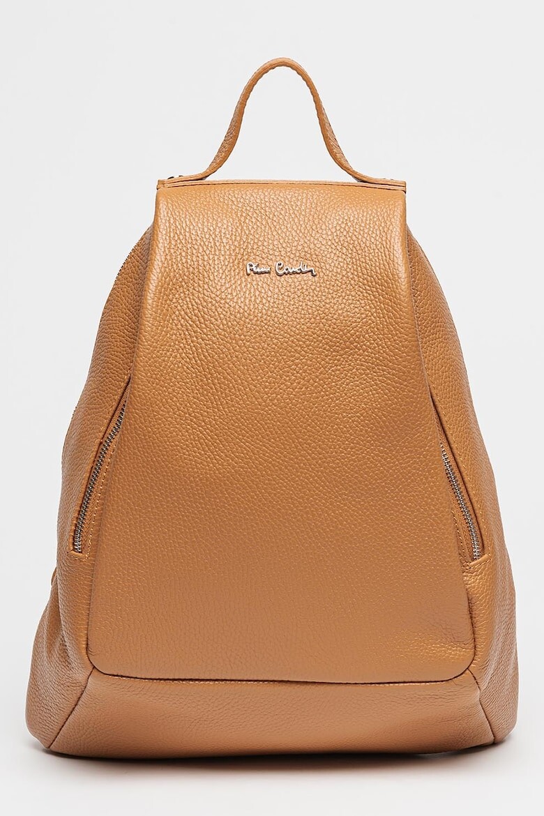 

Кожаный рюкзак с логотипом Pierre Cardin, коричневый