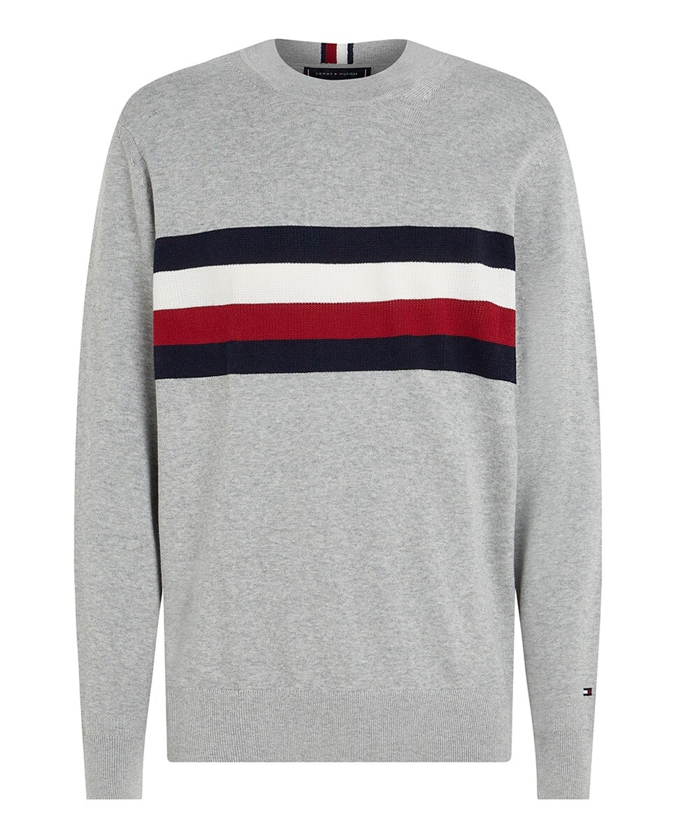 

Мужской свитер с круглым вырезом Tommy Hilfiger, светло-серый