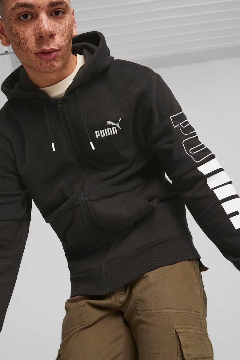 

Утепленная толстовка Power на молнии с логотипом Puma, черный