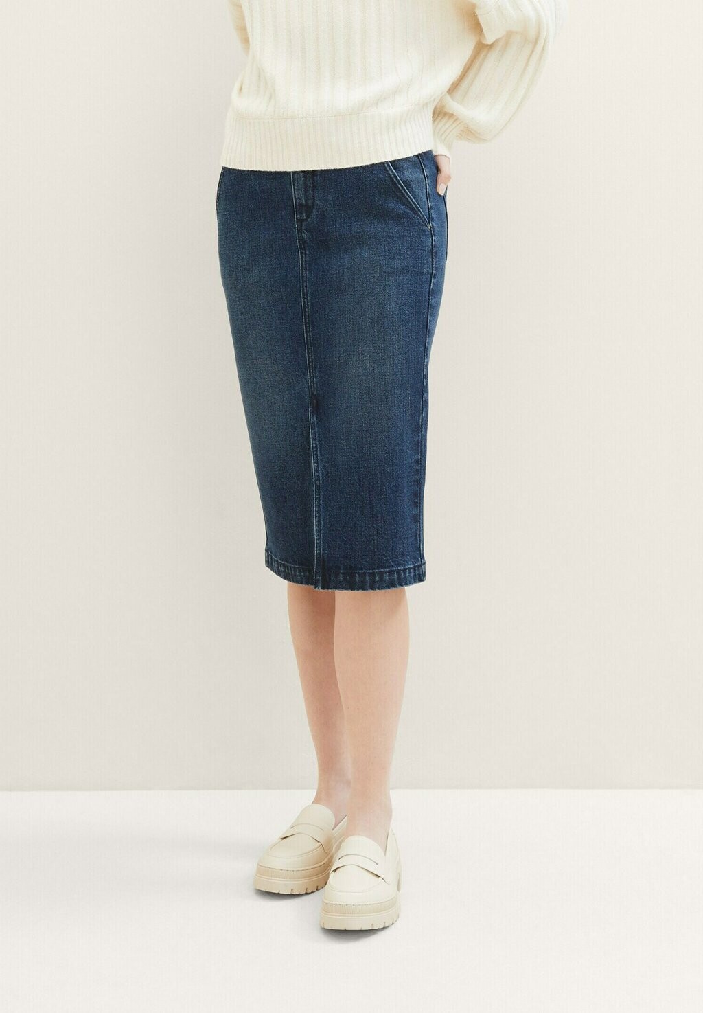 

Джинсовая юбка TOM TAILOR, цвет clean dark stone blue denim