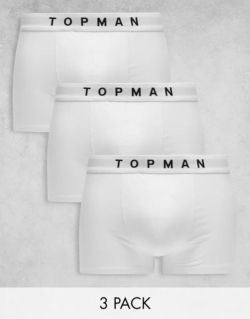 цена Комплект из трех белых трусов Topman с белым поясом