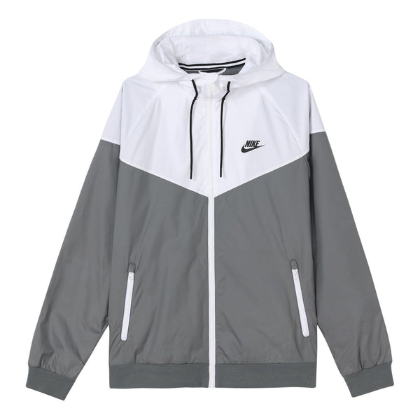 Куртка Men's Nike Contrast Color Stitching Sports Hooded Logo Jacket Autumn Green, зеленый korean style fashion loose sports hooded jacket men s spring and autumn stitching contrast color tooling thin coat zip up hoodie