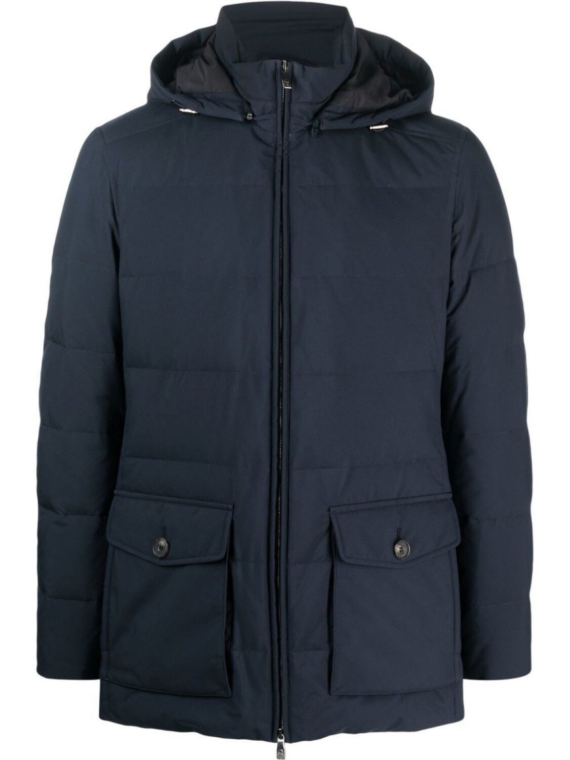 

Corneliani пуховик с капюшоном, синий