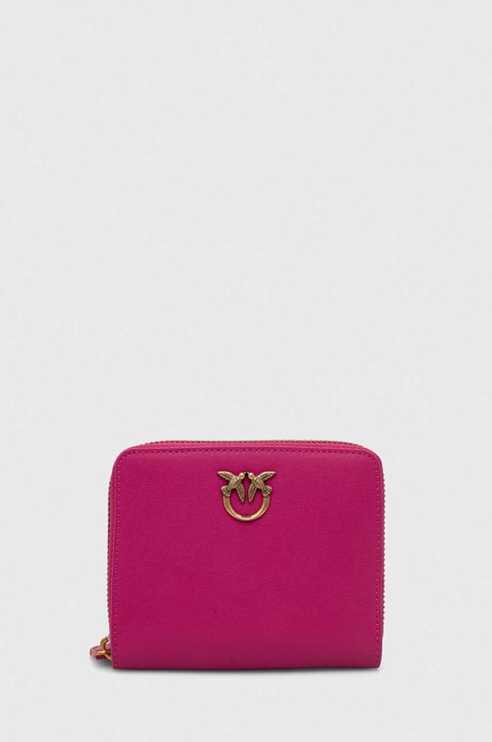 Кожаный кошелек Pinko, розовый женский кожаный кошелек pinko розовый